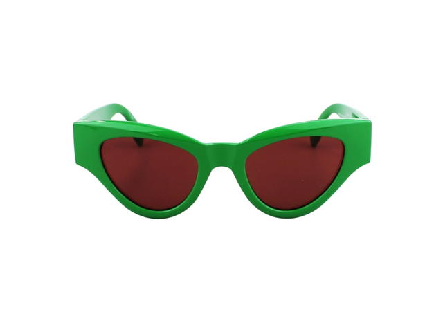 Le Specs Le Specs Le Sustain Fanplastico 2229562 In Green Acetate-Gold Logo Frame With Grey Lenses - view 1