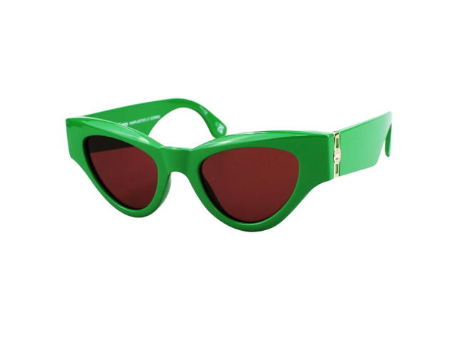 Le Specs Le Specs Le Sustain Fanplastico 2229562 In Green Acetate-Gold Logo Frame With Grey Lenses - view 2
