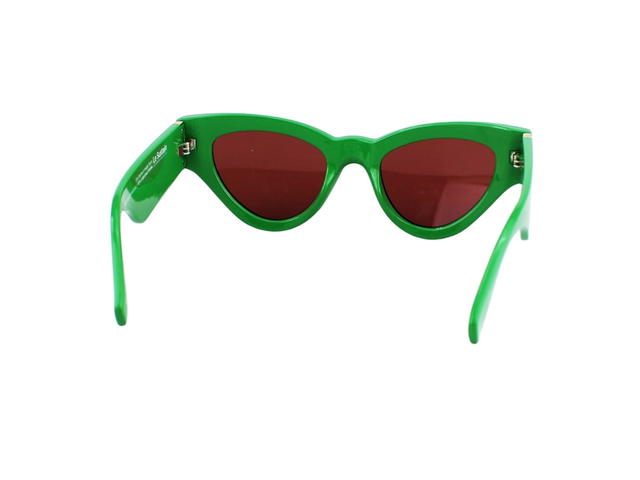 Le Specs Le Specs Le Sustain Fanplastico 2229562 In Green Acetate-Gold Logo Frame With Grey Lenses - view 4