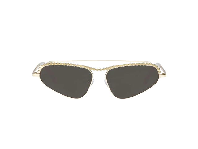 Le Specs Le Specs Nekton In Bright Gold Metal With Smoky Brown Mono Lenses - view 1