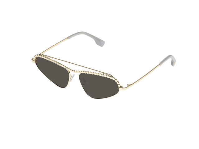 Le Specs Le Specs Nekton In Bright Gold Metal With Smoky Brown Mono Lenses - view 2
