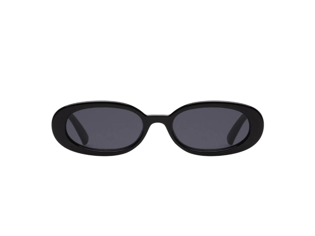 Le Specs Le Specs Outta Love In Black Acetate With Smoke Mono Lenses