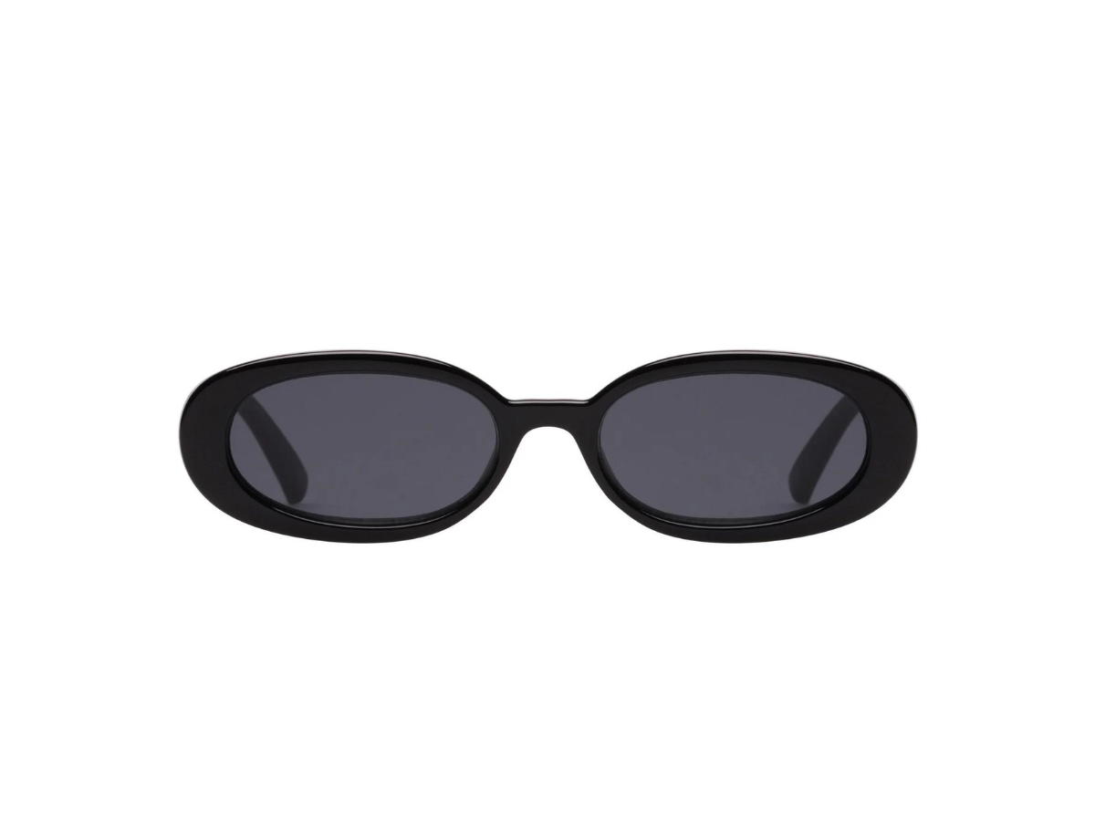 Le Specs Le Specs Outta Love In Black Acetate With Smoke Mono Lenses