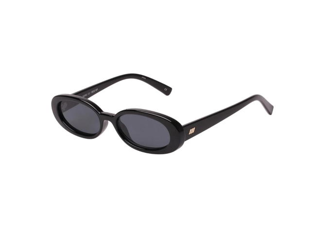 Le Specs Le Specs Outta Love In Black Acetate With Smoke Mono Lenses - view 2