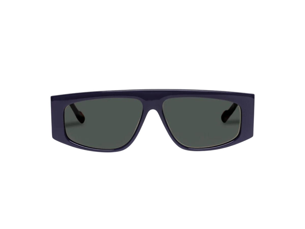 Le Specs Le Specs Starship In Indigo Acetate With Khaki Lenses