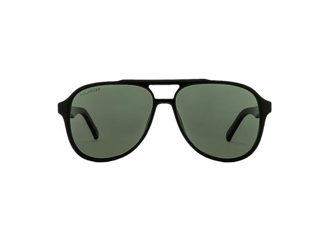 Le Specs Le Specs Tragic Magic In Black Acetate Frames With Khaki Lenes - view 1