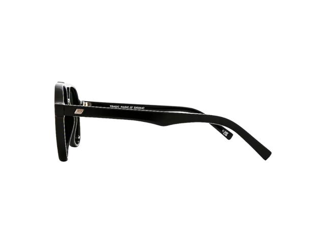 Le Specs Le Specs Tragic Magic In Black Acetate Frames With Khaki Lenes - view 3