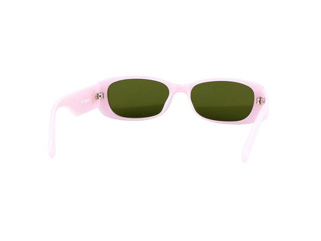 Le Specs Le Specs Unreal Quilted 2202475 In Pink Acetate Frame-Square Logo With Green Lenses - view 4