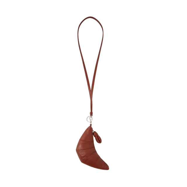 Lemaire Lemaire Croissant Coin Purse Necklace Brick Brown - view 2