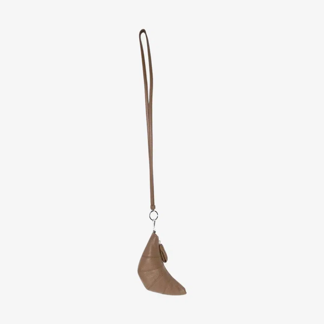 Lemaire Lemaire Croissant Coin Purse Necklace Olive Brown
