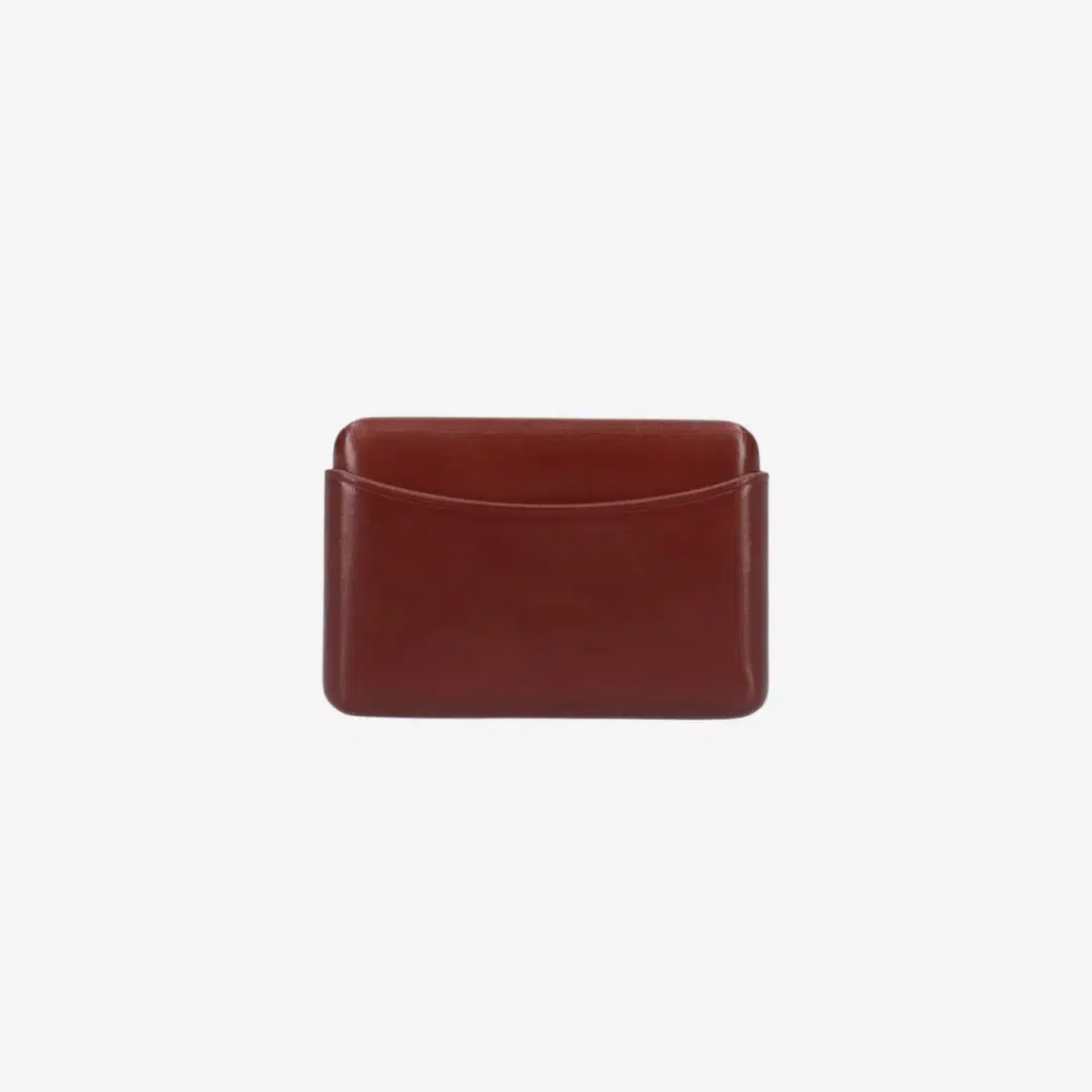 Lemaire Lemaire Molded Card Holder Vegetable-Tanned Leather Cherry Mahogany