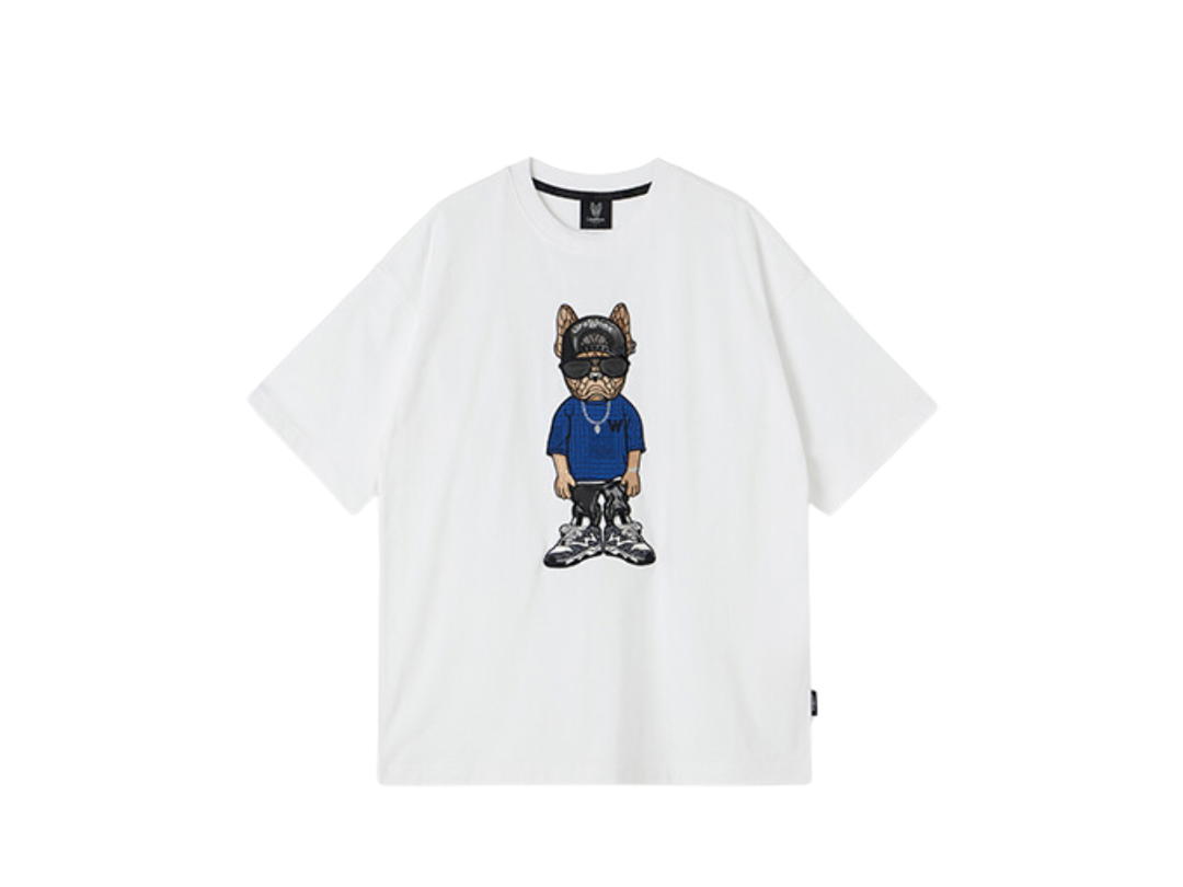 Lifework Lifework Snapback Hipdog Applique Short Sleeve T-Shirt White