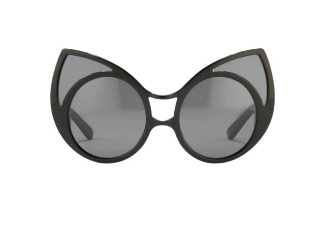 Linda Farrow Linda Farrow Khaleda Rajab 1 C1 Cat Eye Sunglasses In Grey Gradient Frame-Pointy Cat Ear Corners With Grey Gradient Lenses - view 1