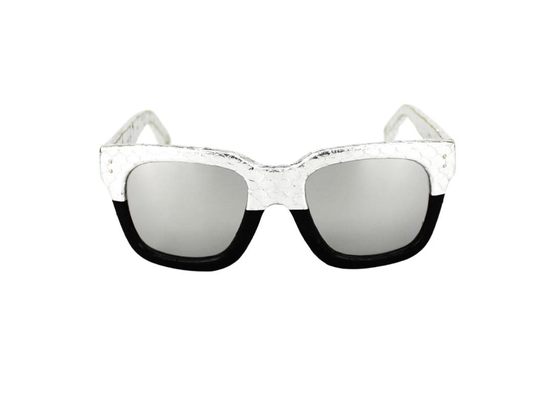 Linda Farrow Linda Farrow LFL-71-68 Sunglasses In Silver-Black Titanium Frame With Grey Lenses