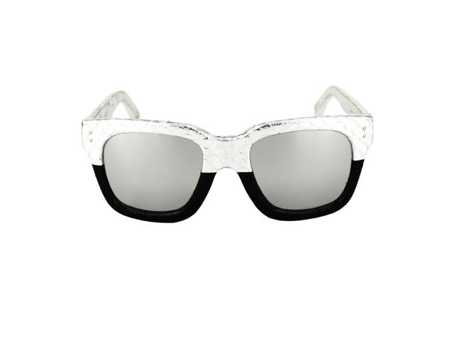 Linda Farrow Linda Farrow LFL-71-68 Sunglasses In Silver-Black Titanium Frame With Grey Lenses - view 1