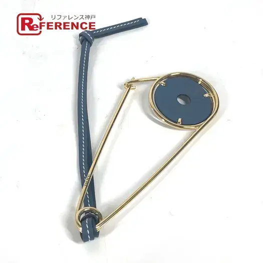 Buy LOEWE Accessories Brooch Metal / Leather Gold/blue Unused at Sasom – Authentic and Ready to Ship