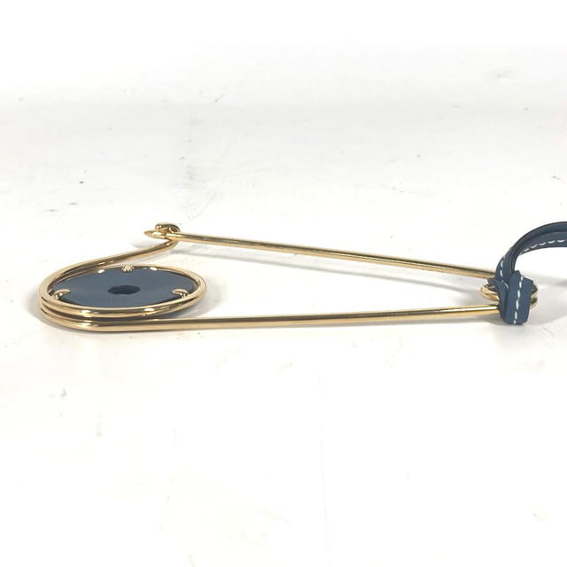 Loewe LOEWE Accessories Brooch Metal / Leather Gold/blue Unused - view 4