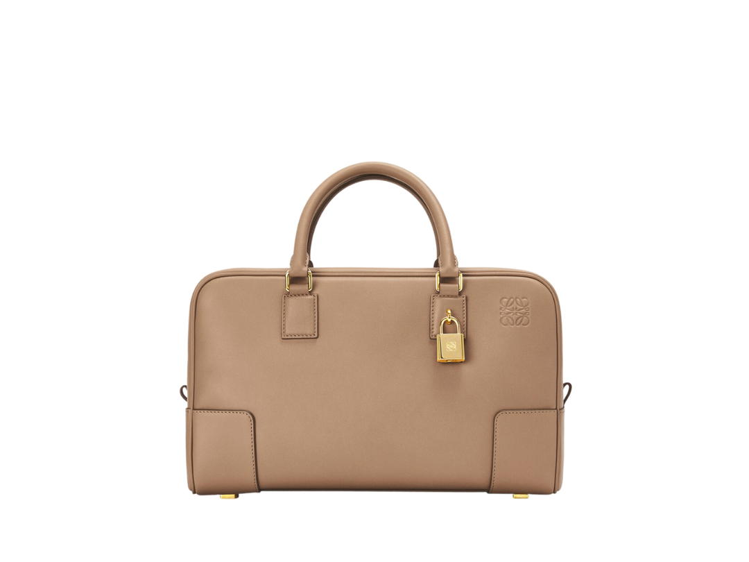 Loewe Loewe Amazona 28 Bag In Nappa Calfskin With Gold Metallic Colour Mink Color