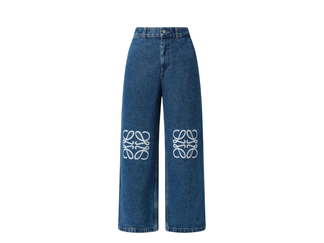 Loewe Loewe Anagram Baggy Jeans AF In Jeans Blue