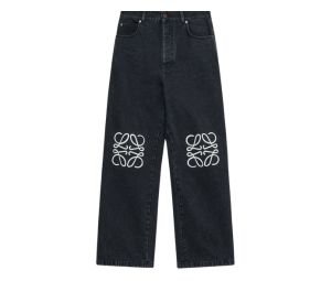 Buy Loewe Anagram Baggy Jeans In Denim Black at Sasom – Authentic and Ready to Ship