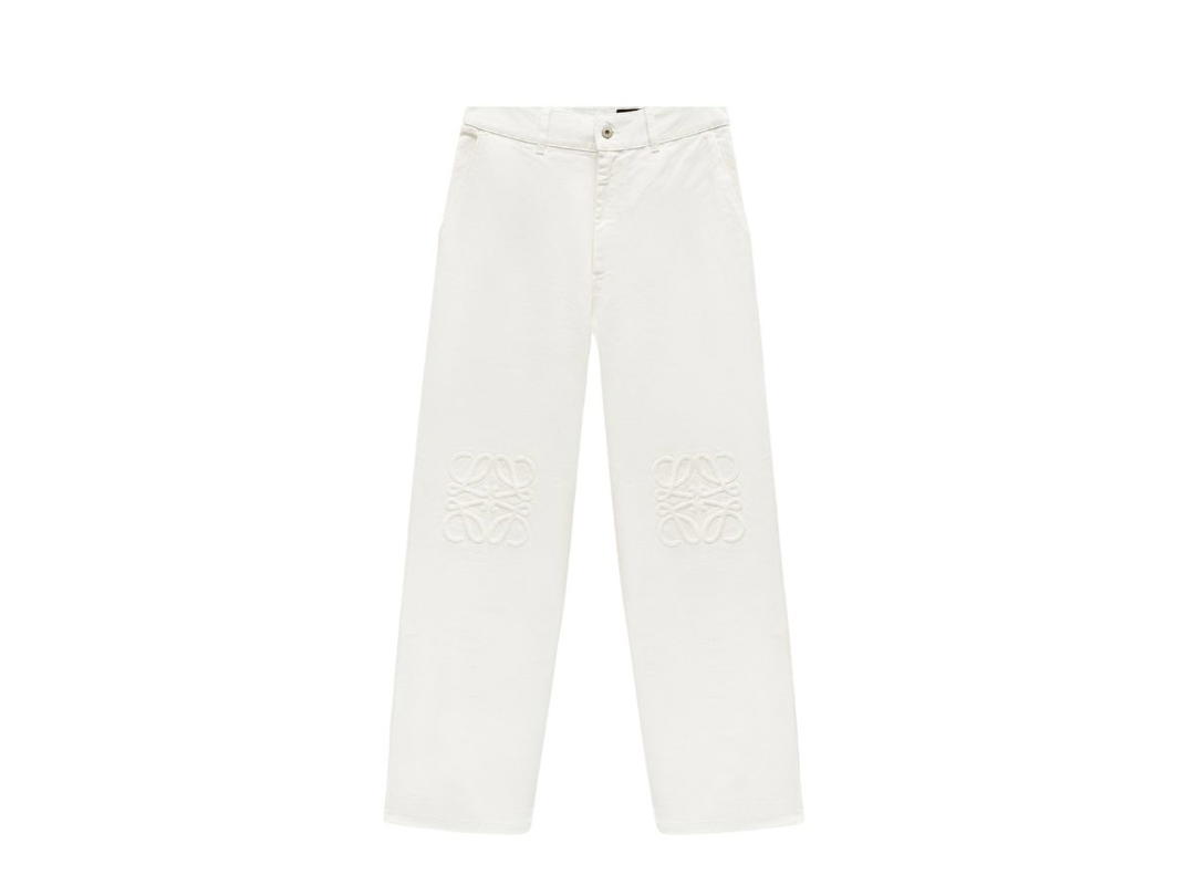 Loewe Loewe Anagram Baggy Jeans In Denim White (W)