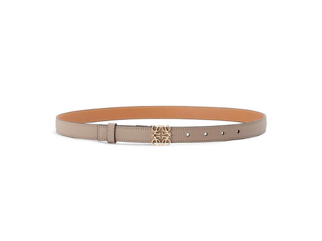 Loewe Loewe Anagram Belt In Soft Grained Calfskin Leather With Palladium Anagram Buckle Sand-Gold - view 1