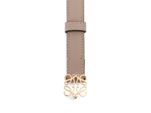 Loewe Loewe Anagram Belt In Soft Grained Calfskin Leather With Palladium Anagram Buckle Sand-Gold - view 2