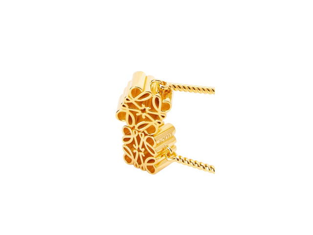 Loewe Loewe Anagram Drop Earrings In Sterling Gold - view 2