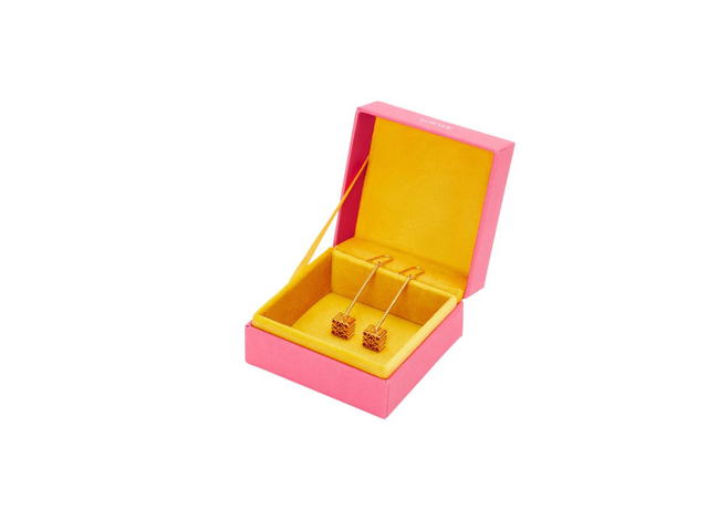 Loewe Loewe Anagram Drop Earrings In Sterling Gold - view 3