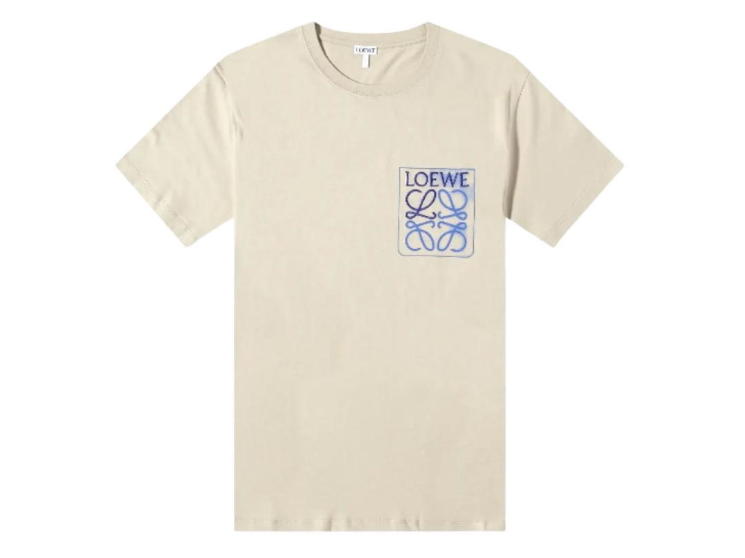 Loewe Loewe Anagram Fake Pocket Cotton T-Shirt Stone Grey
