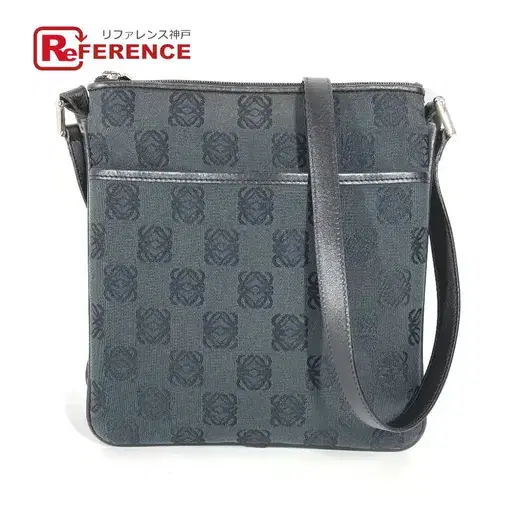 Buy LOEWE Anagram logo Bag Crossbody Pochette Shoulder Bag Leather/Canvas Black at Sasom – Authentic and Ready to Ship