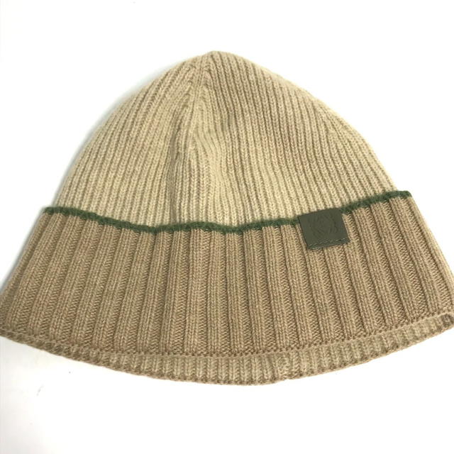 Loewe LOEWE Anagram logo beanie hat knit hat knit cap Knit hat wool Beige - view 2