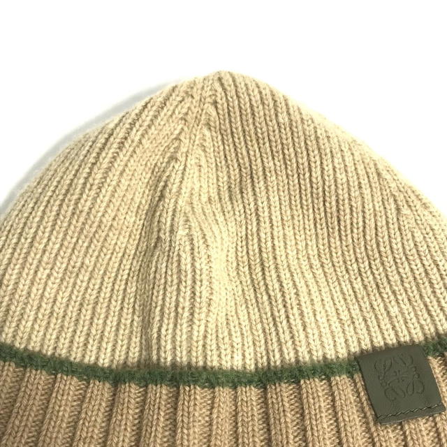 Loewe LOEWE Anagram logo beanie hat knit hat knit cap Knit hat wool Beige - view 4