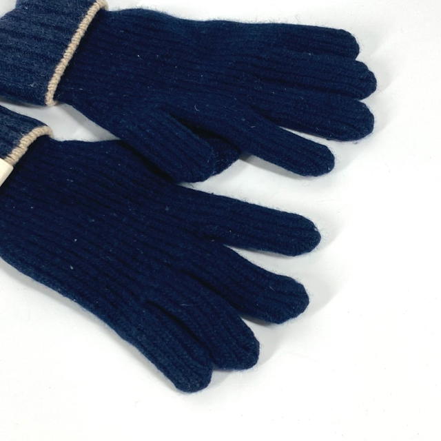Loewe LOEWE Anagram logo Gloves Leather Tag Leather Tag gloves wool Navy - view 5