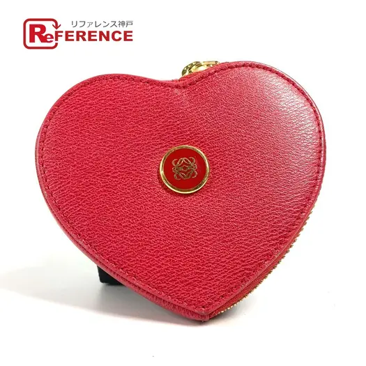 Buy LOEWE Anagram logo heart Wallet Coin Compartment coin purse Leather Red at Sasom – Authentic and Ready to Ship