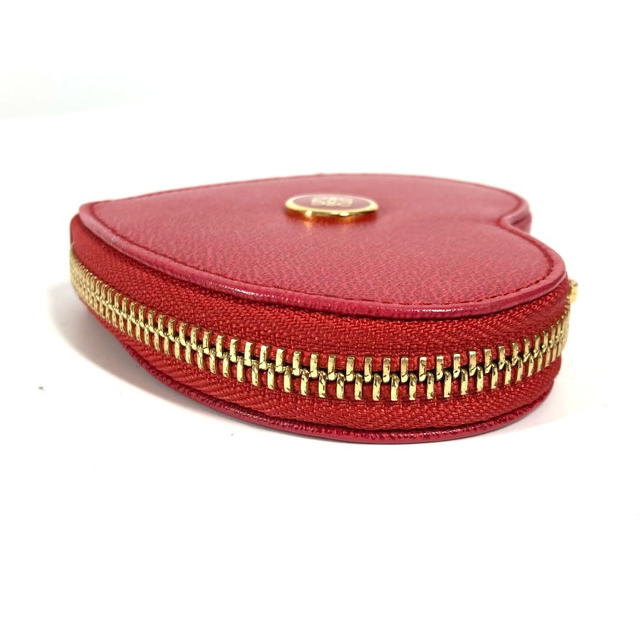 Loewe LOEWE Anagram logo heart Wallet Coin Compartment coin purse Leather Red - view 4