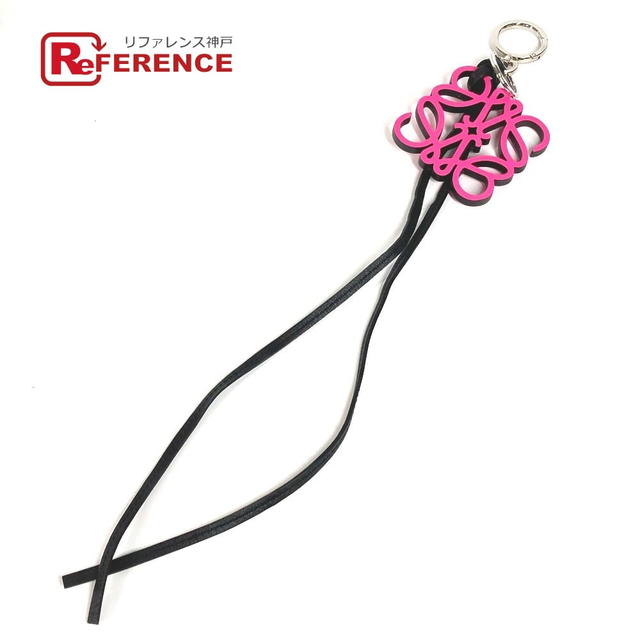 Loewe LOEWE Anagram logo Key Holder Bag Charm charm Leather pink/Black - view 1