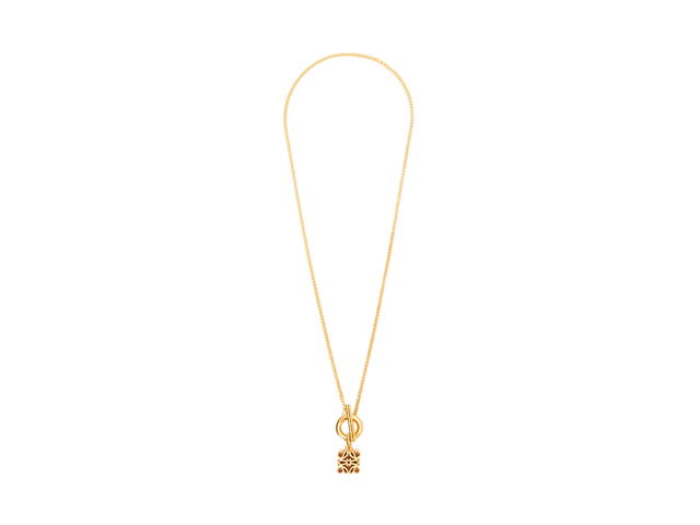 Loewe Loewe Anagram Pendant In Sterling Silver With A 24kt Gold Finish - view 1