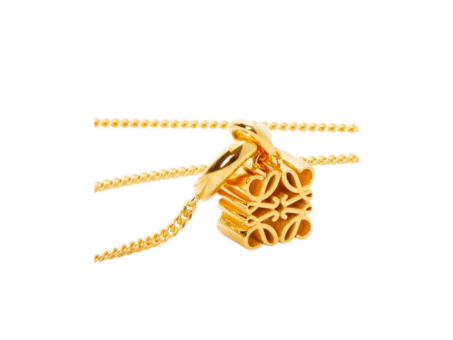 Loewe Loewe Anagram Pendant In Sterling Silver With A 24kt Gold Finish - view 2