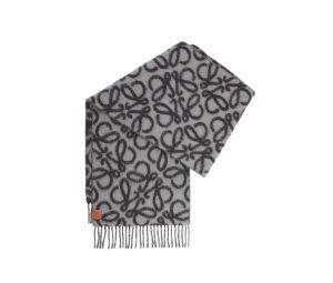 Buy Loewe Anagram Scarf In Alpaca And Wool Black-Grey at Sasom – Authentic and Ready to Ship