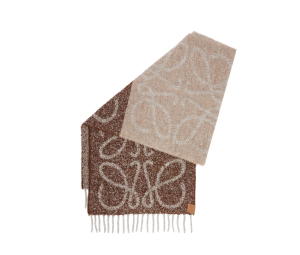 Buy Loewe Anagram Scarf In Alpaca And Wool Brown Nut at Sasom – Authentic and Ready to Ship
