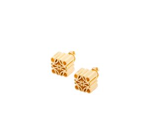 Buy Loewe Anagram Stud Earrings In Sterling Silver Gold at Sasom – Authentic and Ready to Ship