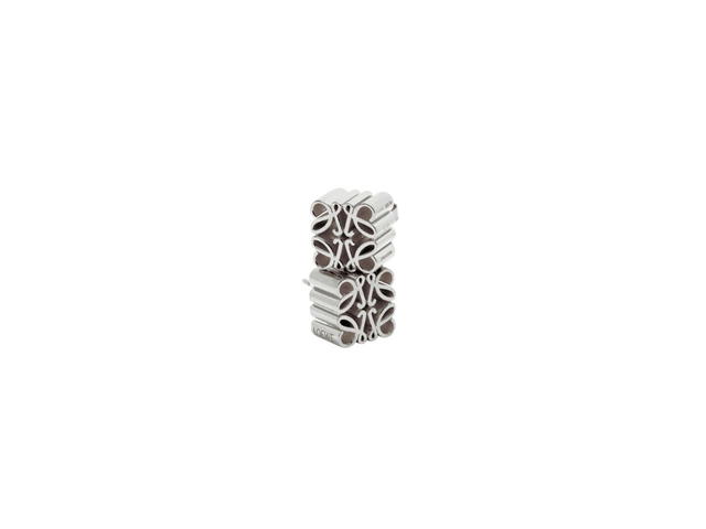 Loewe Loewe Anagram Stud Earrings In Sterling Silver Silver - view 2