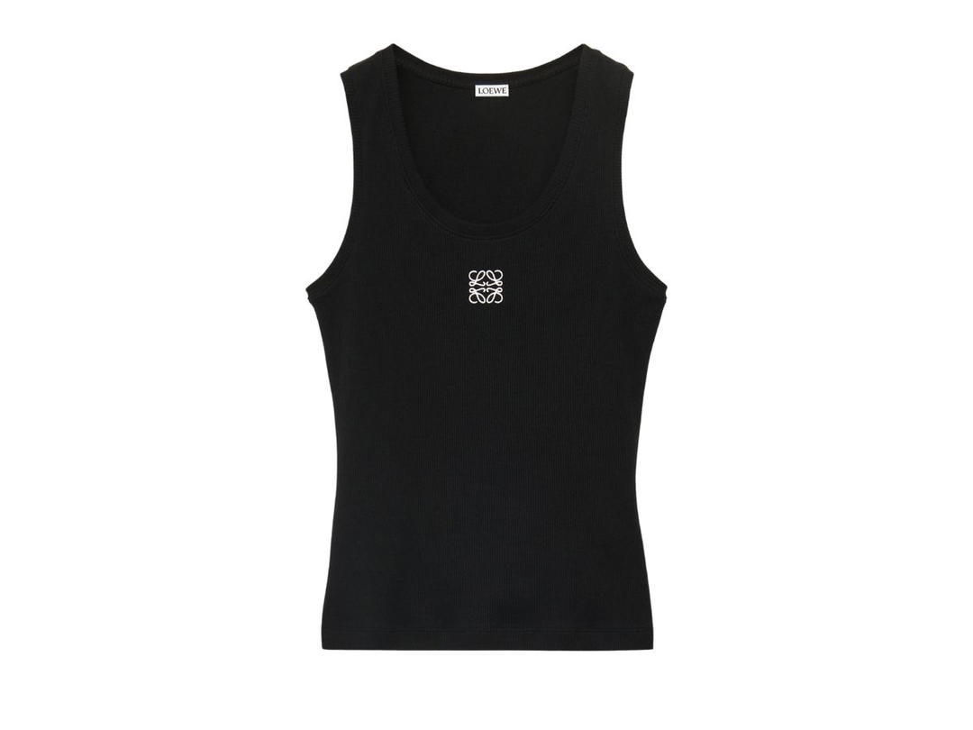 Loewe Loewe Anagram Tank Top In Cotton Black