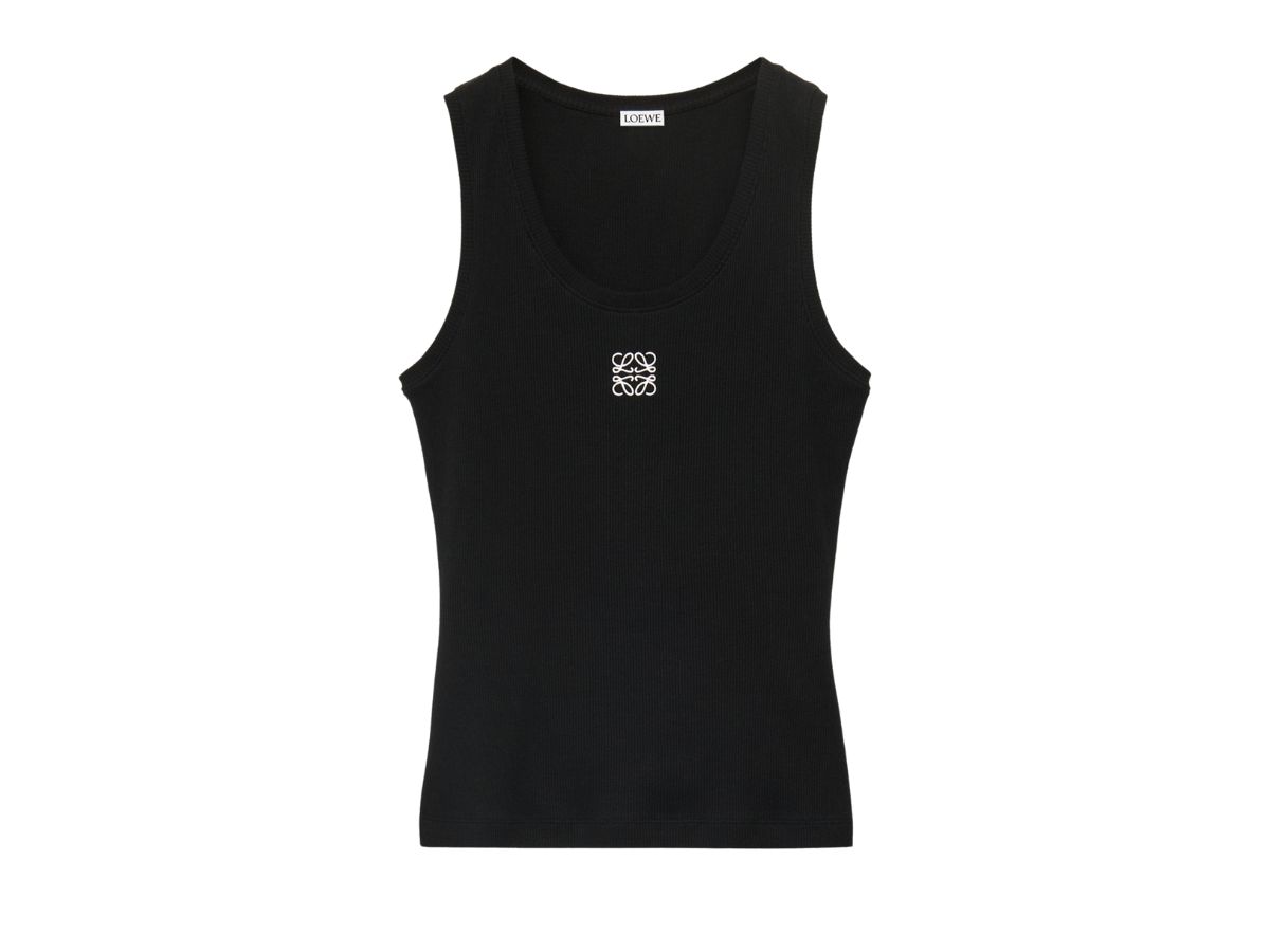 Loewe Loewe Anagram Tank Top In Cotton Black