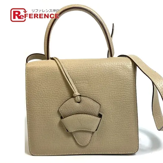 Buy LOEWE Barcelona 2WAY Shoulder Bag Hand Bag Leather Beige at Sasom – Authentic and Ready to Ship