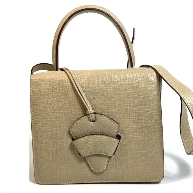 Loewe LOEWE Barcelona 2WAY Shoulder Bag Hand Bag Leather Beige - view 2