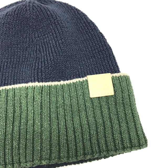 Loewe LOEWE beanie hat knit hat knit cap Anagram logo Knit hat Navy/Green Unused - view 3