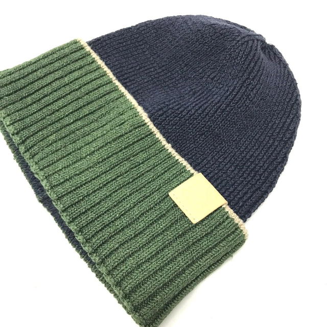 Loewe LOEWE beanie hat knit hat knit cap Anagram logo Knit hat Navy/Green Unused - view 4