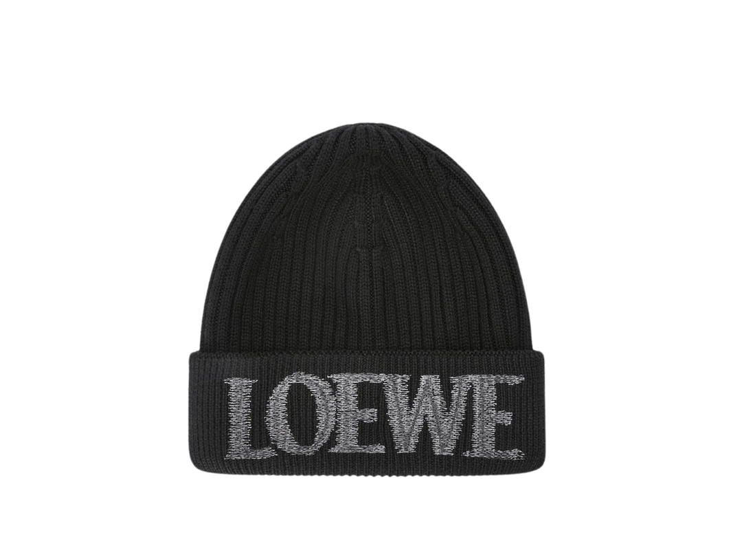 Loewe Loewe Beanie In Wool Black